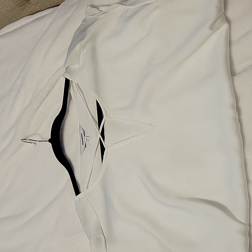 Express White silky blouse